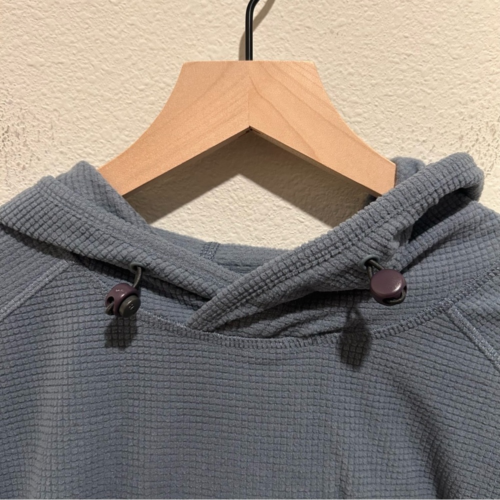 Howler Brothers Hoodie – Men’s Small Blue Palo Duro Grid Fleece Waffle Knit NWT - Picture 4 of 8